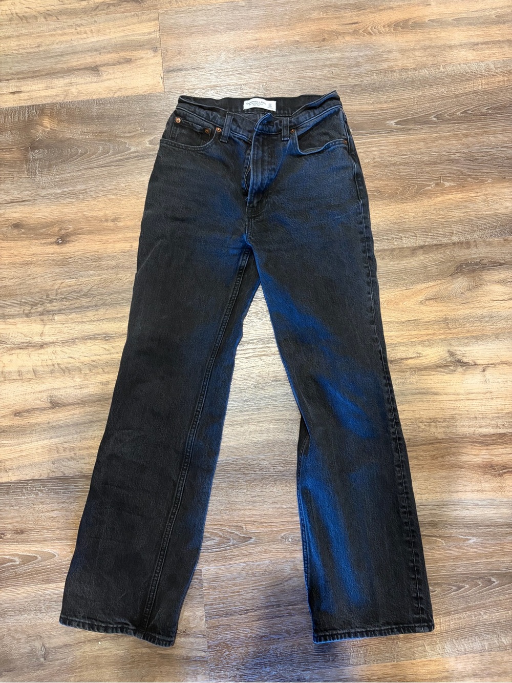 Abercrombie & Fitch Black Straight Leg Jeans